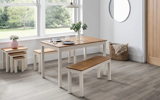 COXMOOR BENCH - IVORY & OAK Julian Bowen