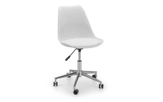 Erika Office Chair White/Chrome