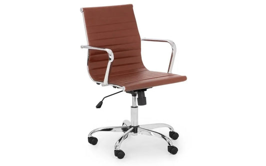 Gio Brown & Chrome Office Chair
