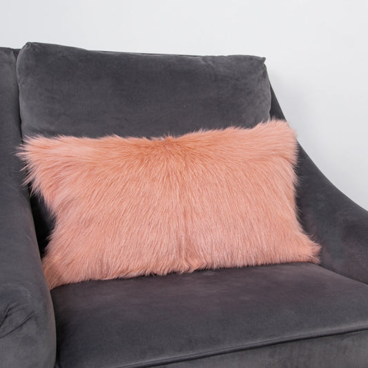 Pink Goatskin Cushion 30 x 50cm - Oakavia