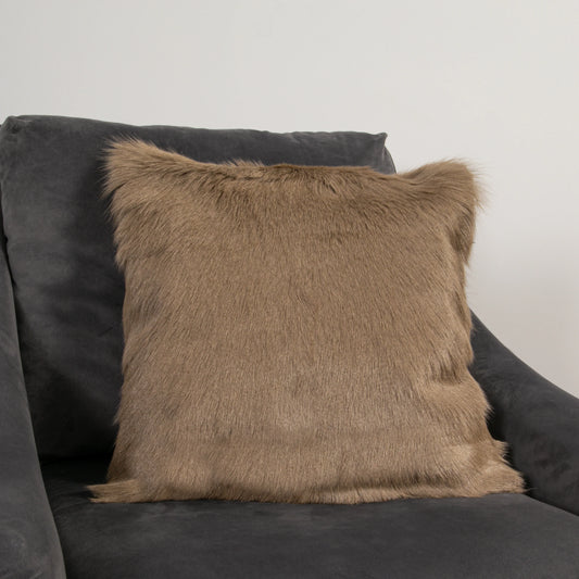 Beige Goatskin Cushion 45 x 45cm - Oakavia