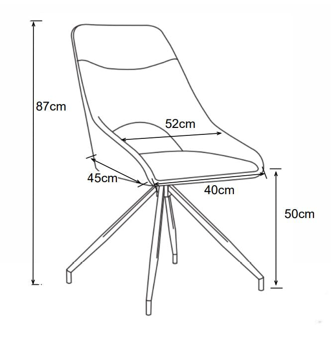 Jonah Grey Chenille Upholstered Swivel Dining Chairs (Set of 2)