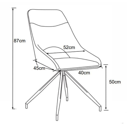 Jonah Cream Chenille Upholstered Swivel Dining Chairs (Set of 2)