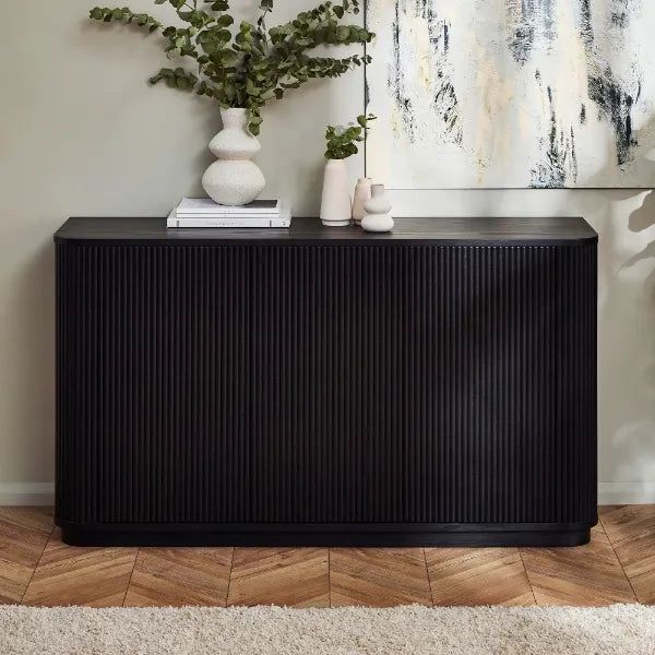 Louis Fluted Sideboard - Black - product image