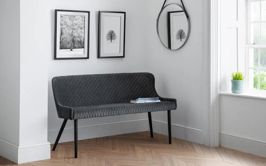 LUXE HIGH BACK BENCH - GREY Julian Bowen