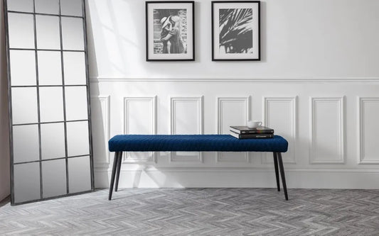 LUXE LOW BENCH - BLUE Julian Bowen