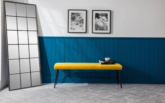 LUXE LOW BENCH - MUSTARD Julian Bowen