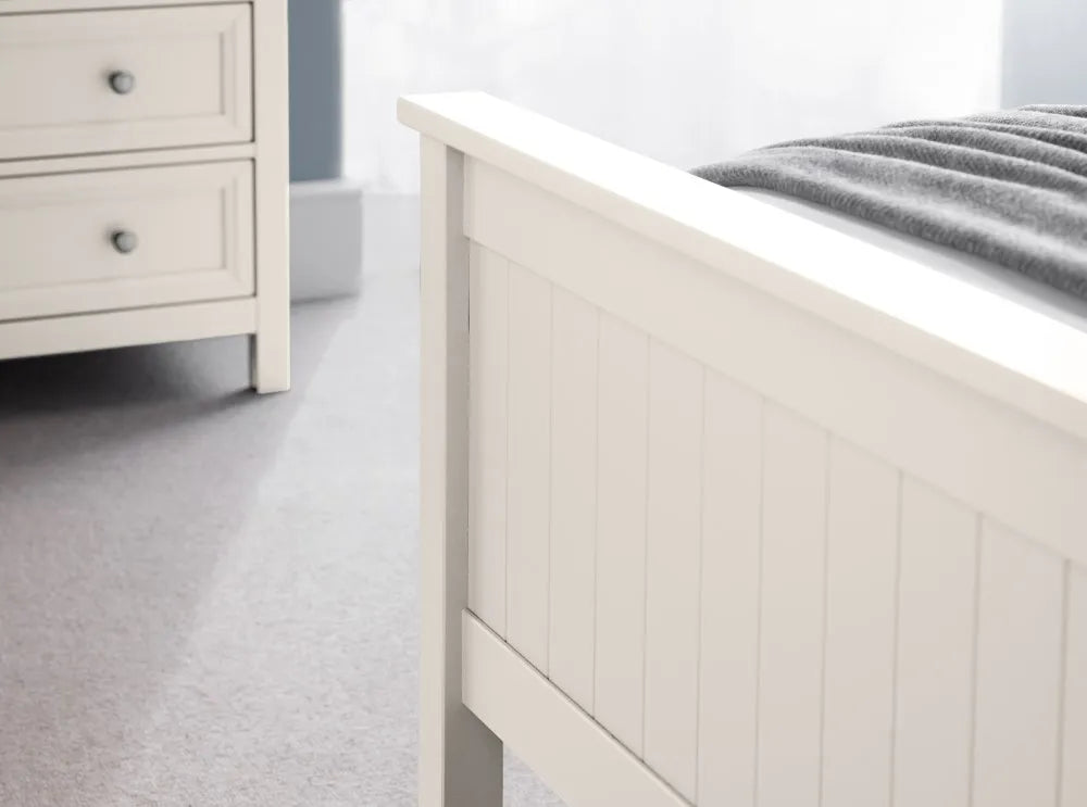 Maine 150cm King Size Bed - Surf White Julian Bowen