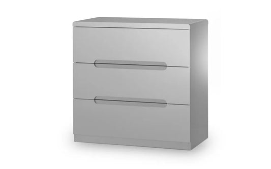 Manhattan 3 Drawer Chest - Grey Julian Bowen
