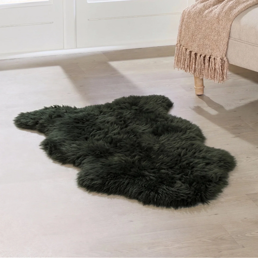 Forest Green Sheepskin Rug XXL