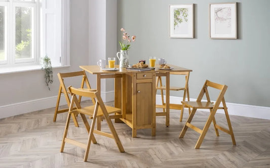 SAVOY DINING SET - LIGHT OAK Julian Bowen