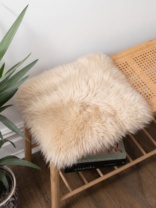 Sheepskin Chair Pad Square Champagne