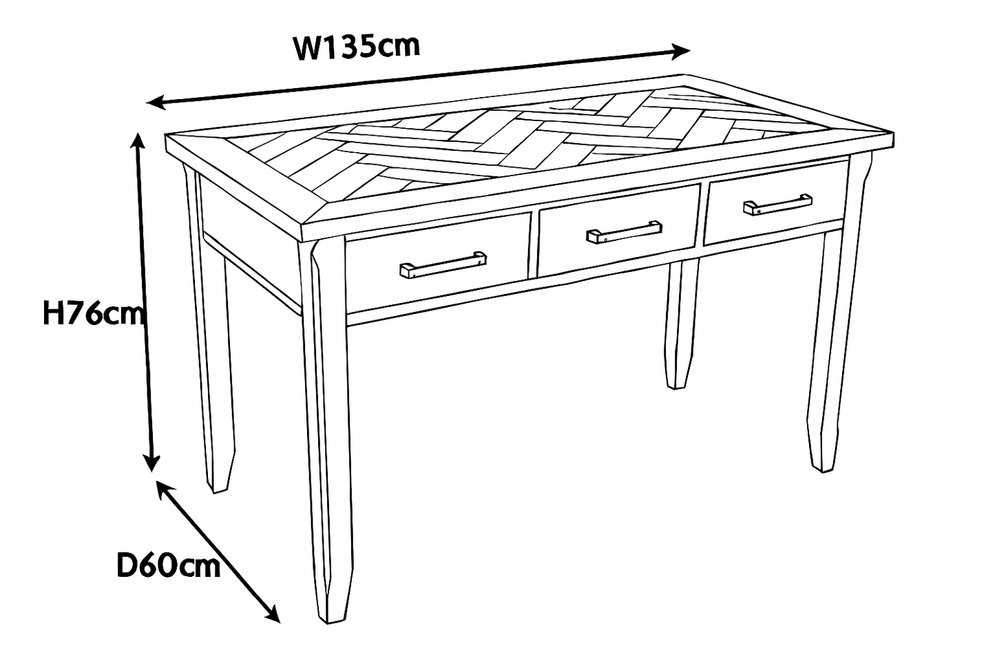 Signature Blue - Executive Desk