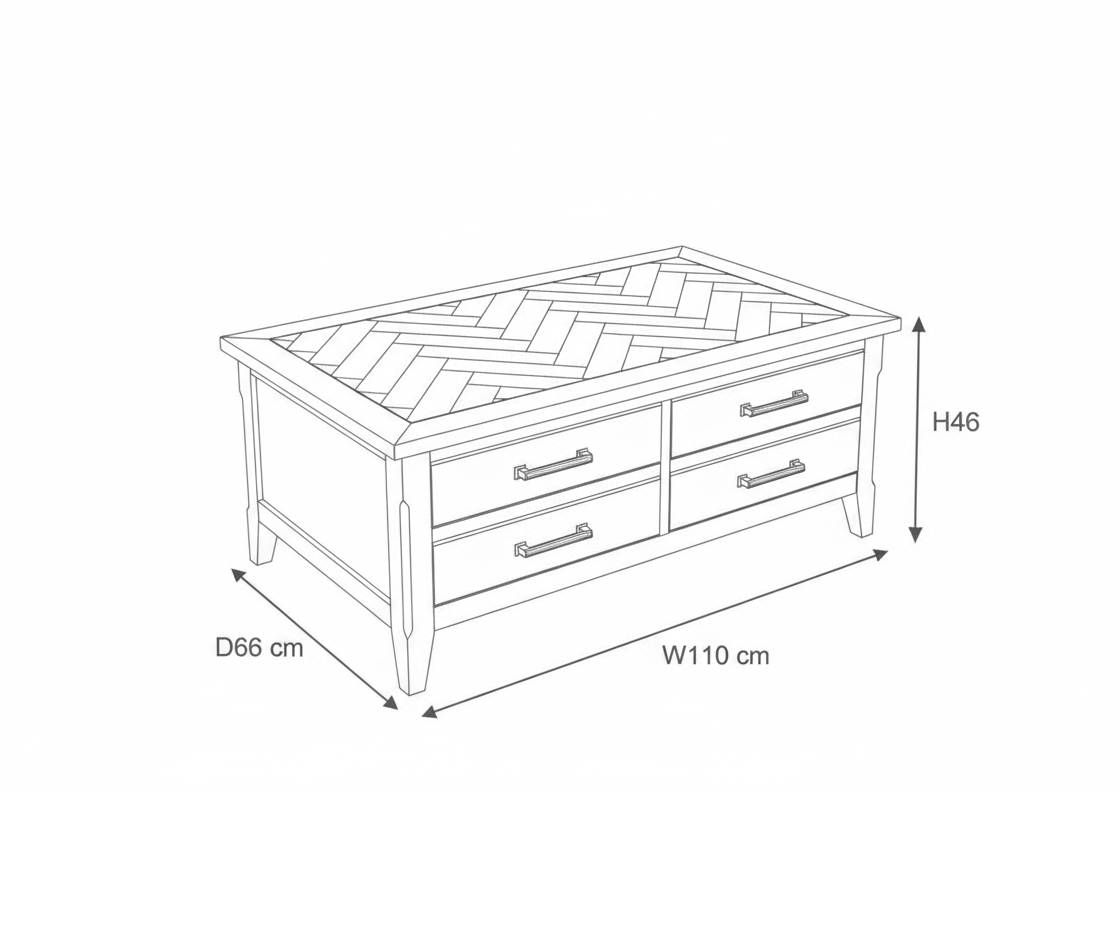Signature Blue Coffee Table Dimensions