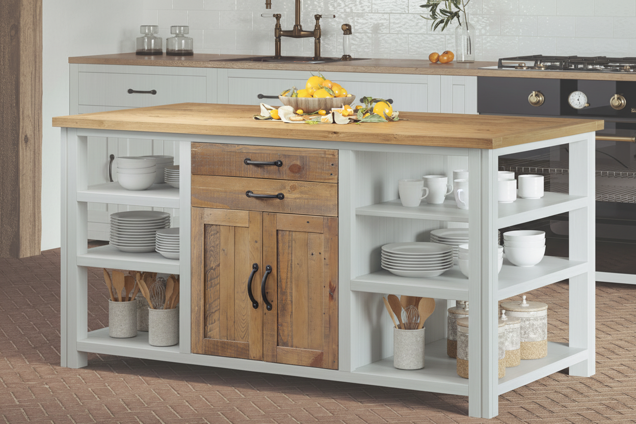 Splash of White - Kitchen Island