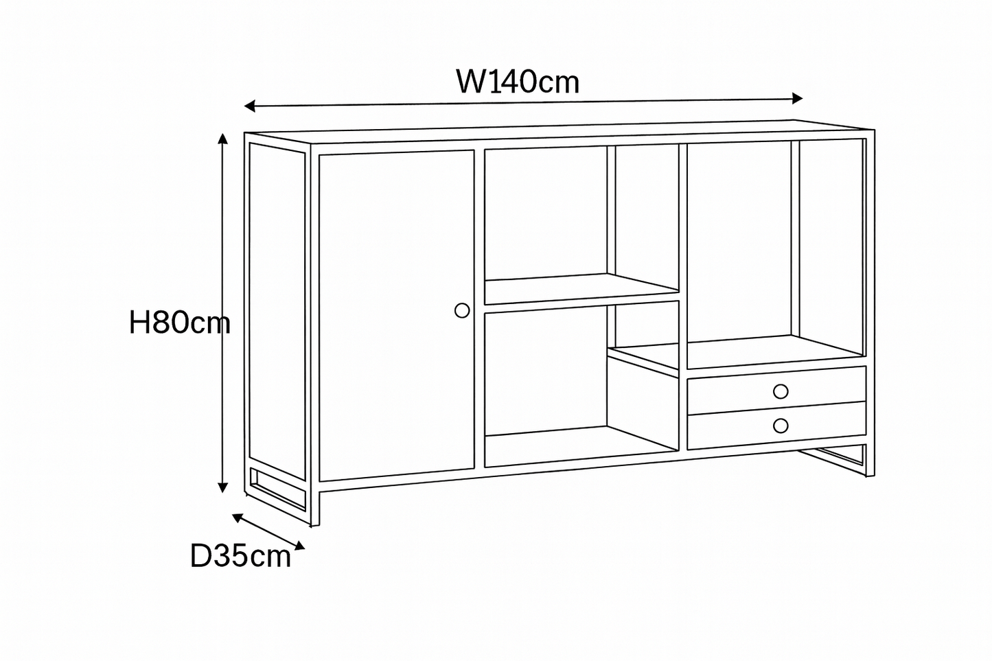 Ooki - Funky Open Console Table