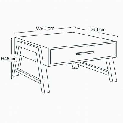 Trinity - Reclaimed Square Coffee Table
