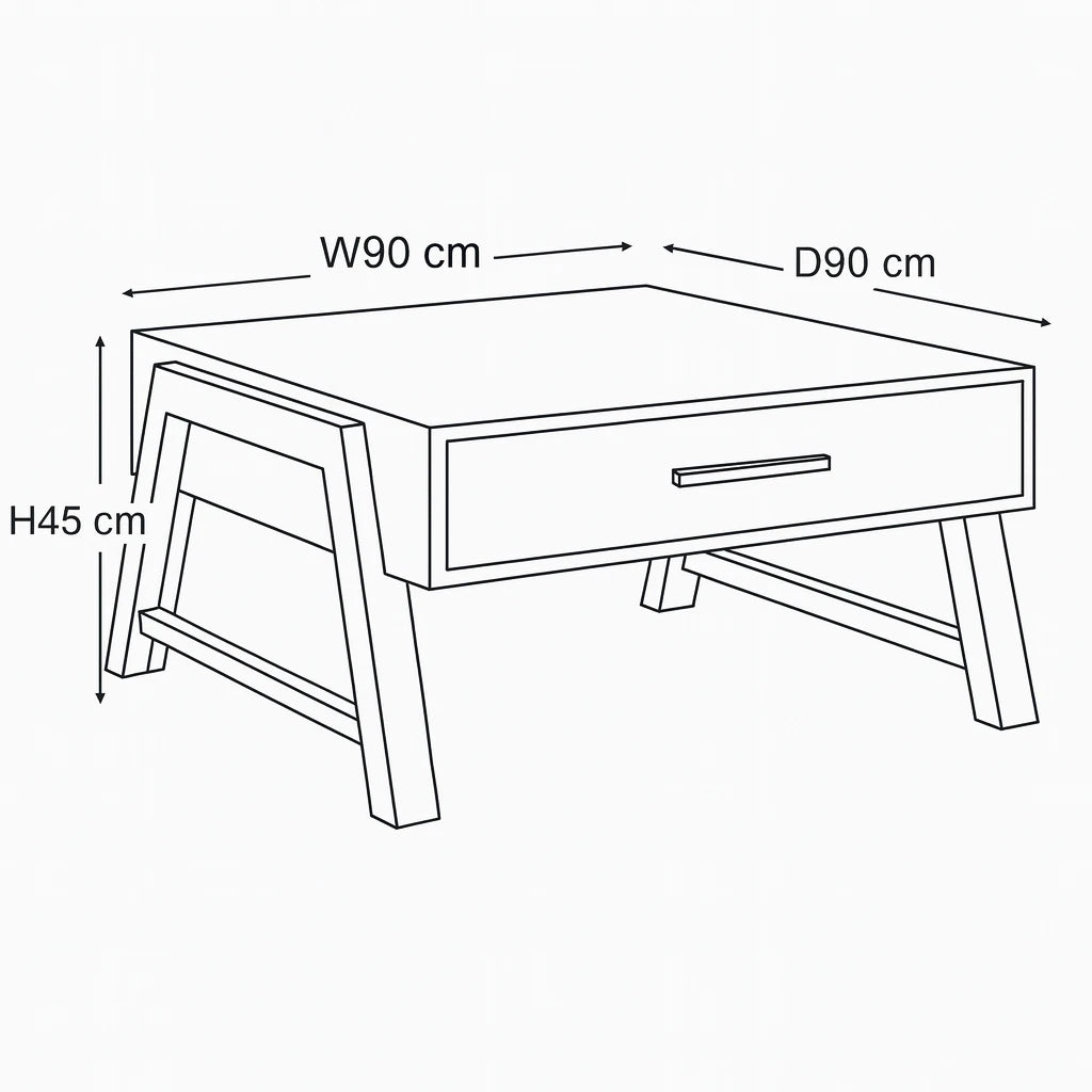 Trinity - Reclaimed Square Coffee Table - product image