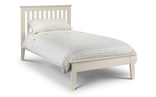 Salerno Shaker Bed 90cm Single - Ivory Julian Bowen