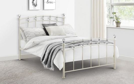Sophie Bed 90cm Single - Stone White Julian Bowen