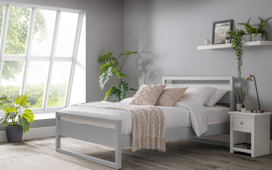 Venice Bed 90cm Single - Dove Grey Julian Bowen